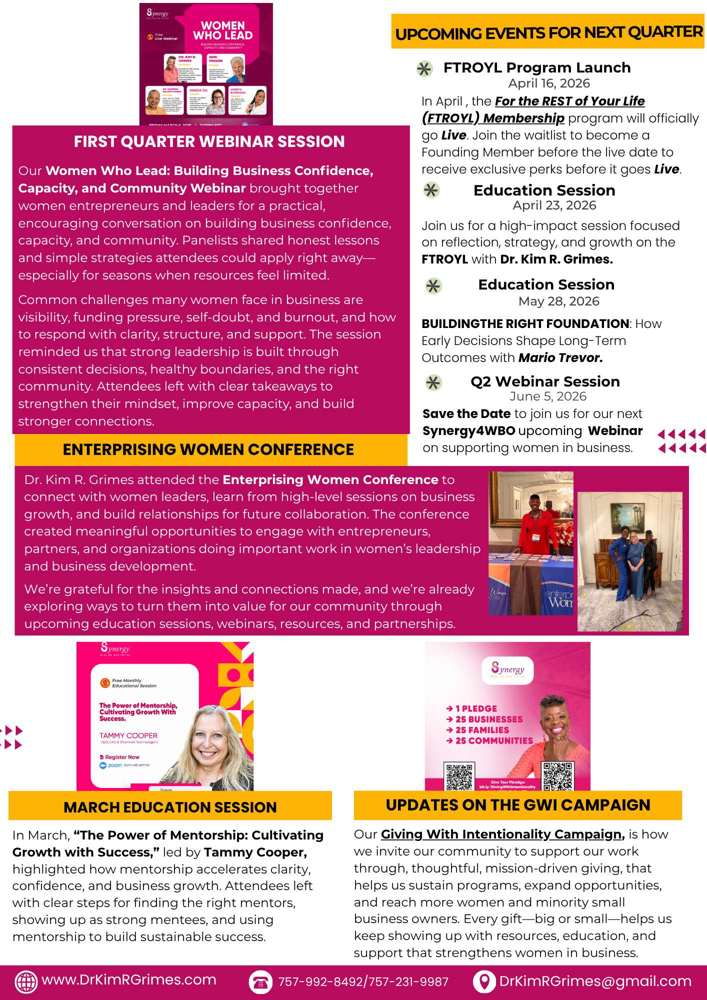 Synergy4WBO Newsletter October 2025 – Page 2